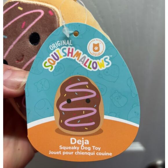 Squishmallows NWT Doy Toys Lot of 3 Emily Latte Deja Donut Squeak Crinkle Plush - Picture 3 of 8